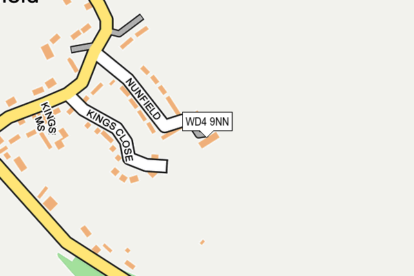 WD4 9NN map - OS OpenMap – Local (Ordnance Survey)