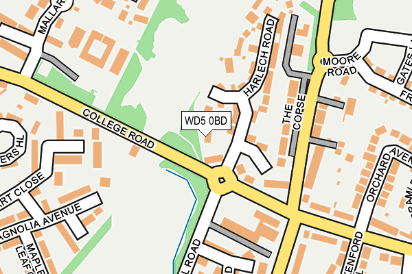 WD5 0BD map - OS OpenMap – Local (Ordnance Survey)