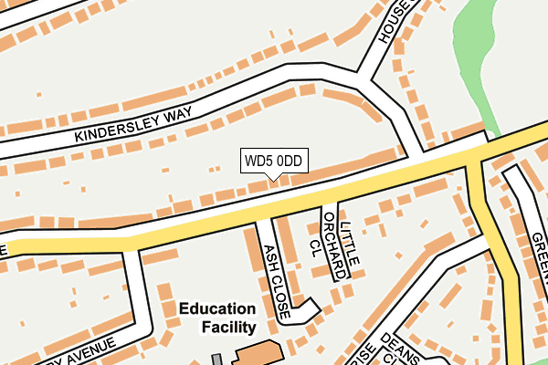 WD5 0DD map - OS OpenMap – Local (Ordnance Survey)