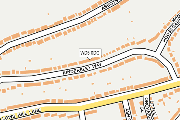 WD5 0DG map - OS OpenMap – Local (Ordnance Survey)