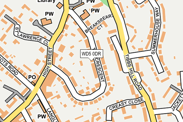 WD5 0DR map - OS OpenMap – Local (Ordnance Survey)