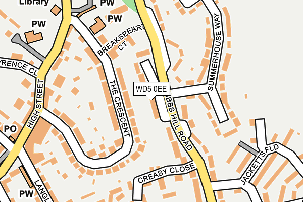 WD5 0EE map - OS OpenMap – Local (Ordnance Survey)