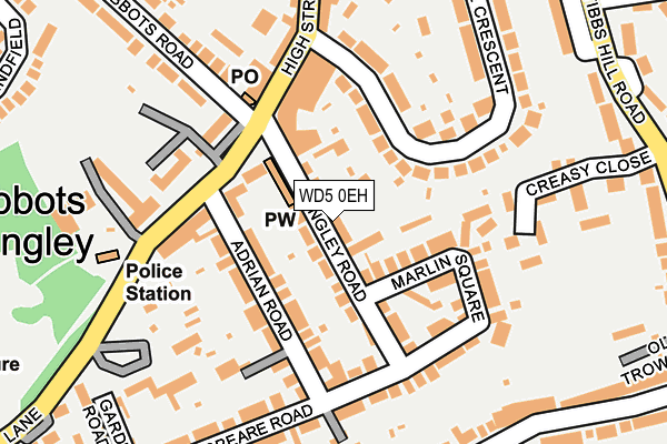 WD5 0EH map - OS OpenMap – Local (Ordnance Survey)