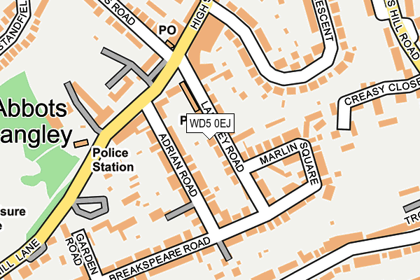 WD5 0EJ map - OS OpenMap – Local (Ordnance Survey)
