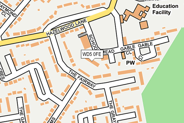 WD5 0FE map - OS OpenMap – Local (Ordnance Survey)