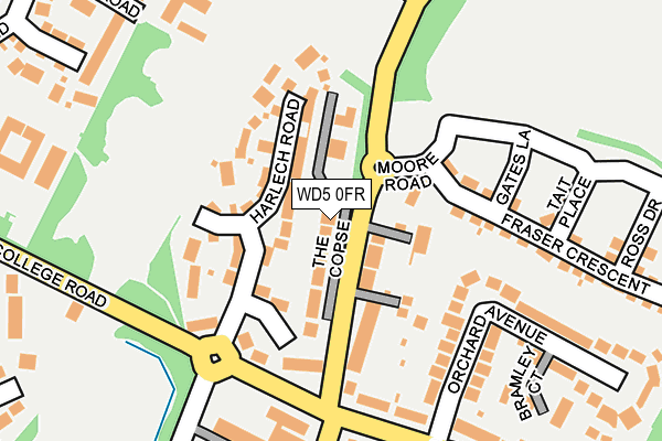 WD5 0FR map - OS OpenMap – Local (Ordnance Survey)