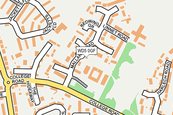 WD5 0GF map - OS OpenMap – Local (Ordnance Survey)