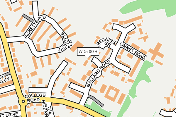 WD5 0GH map - OS OpenMap – Local (Ordnance Survey)