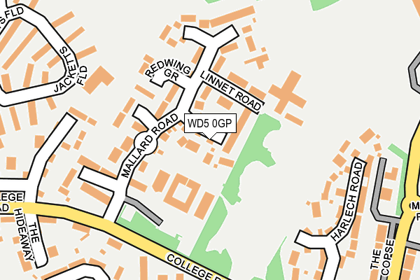 WD5 0GP map - OS OpenMap – Local (Ordnance Survey)