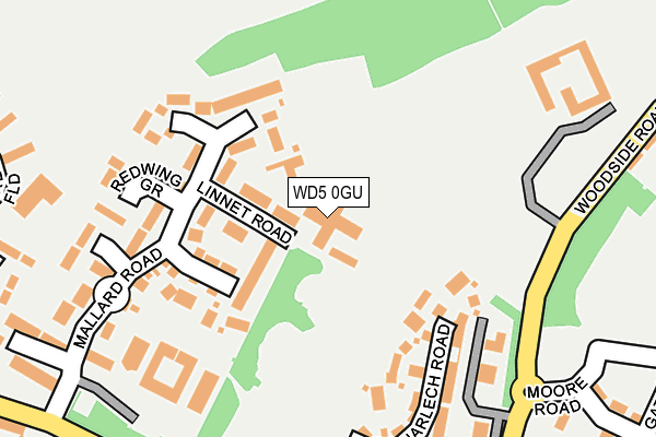 WD5 0GU map - OS OpenMap – Local (Ordnance Survey)