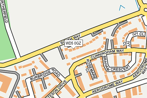 WD5 0GZ map - OS OpenMap – Local (Ordnance Survey)