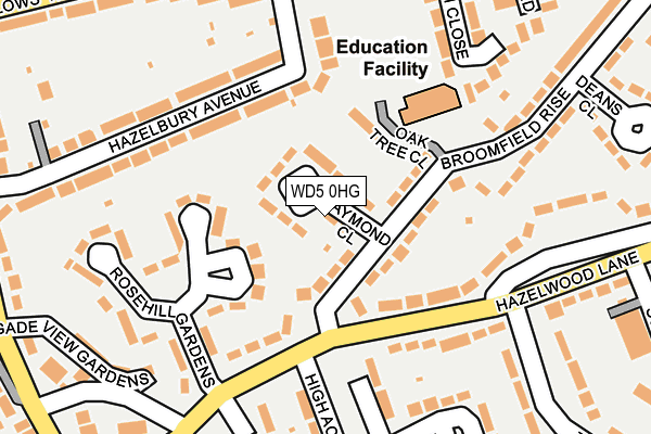 WD5 0HG map - OS OpenMap – Local (Ordnance Survey)
