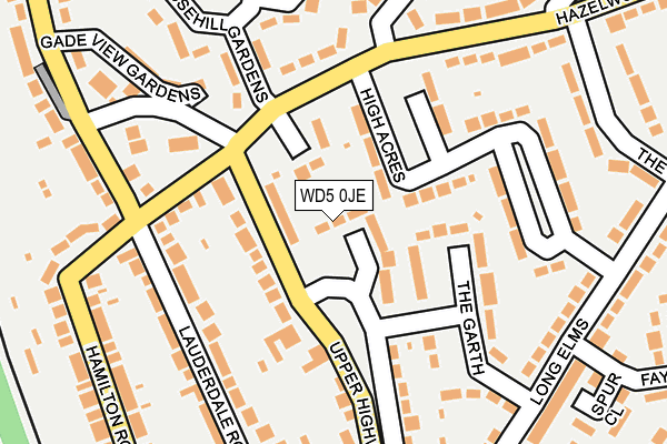 WD5 0JE map - OS OpenMap – Local (Ordnance Survey)