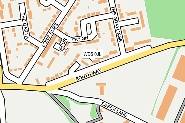 WD5 0JL map - OS OpenMap – Local (Ordnance Survey)