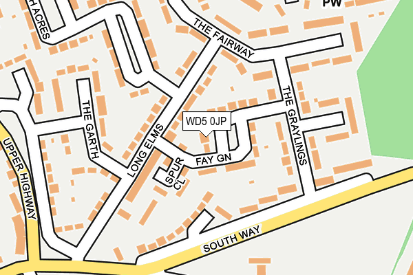 WD5 0JP map - OS OpenMap – Local (Ordnance Survey)