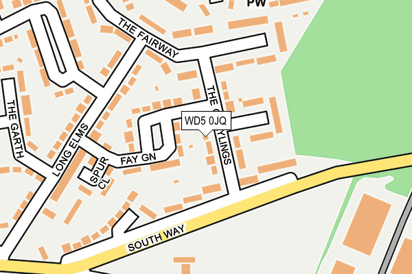 WD5 0JQ map - OS OpenMap – Local (Ordnance Survey)