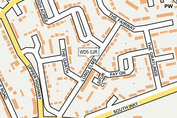 WD5 0JR map - OS OpenMap – Local (Ordnance Survey)