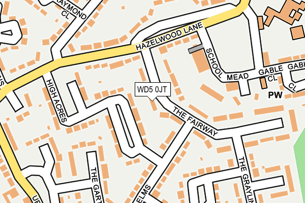 WD5 0JT map - OS OpenMap – Local (Ordnance Survey)