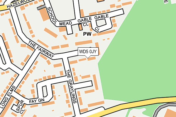 WD5 0JY map - OS OpenMap – Local (Ordnance Survey)