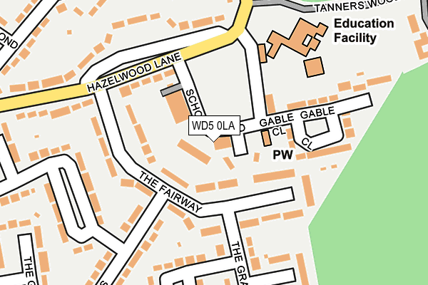 WD5 0LA map - OS OpenMap – Local (Ordnance Survey)