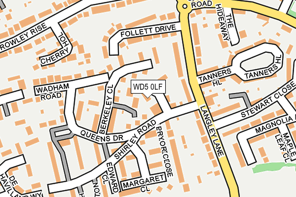 WD5 0LF map - OS OpenMap – Local (Ordnance Survey)