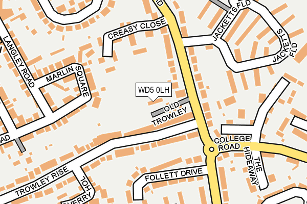 WD5 0LH map - OS OpenMap – Local (Ordnance Survey)