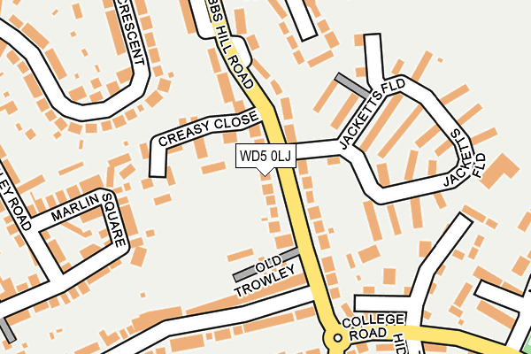 WD5 0LJ map - OS OpenMap – Local (Ordnance Survey)