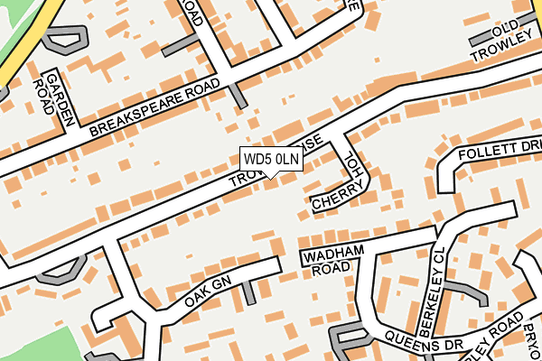 WD5 0LN map - OS OpenMap – Local (Ordnance Survey)