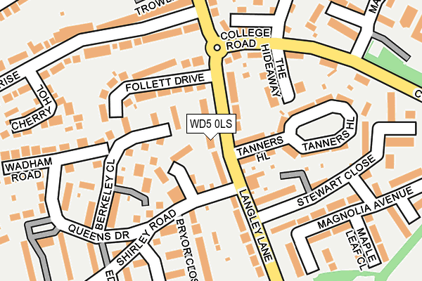 WD5 0LS map - OS OpenMap – Local (Ordnance Survey)