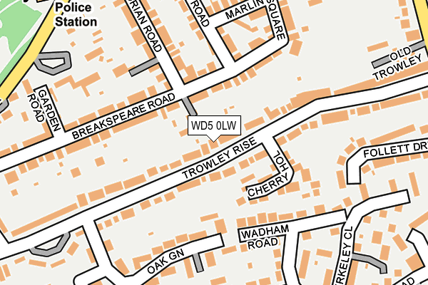 Map of REDHILL DRIVE PROPERTIES LTD at local scale