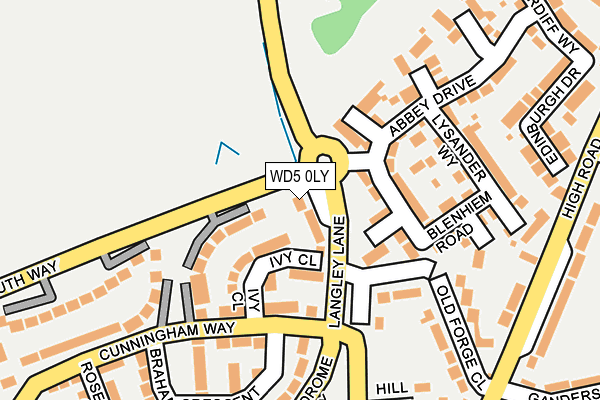 WD5 0LY map - OS OpenMap – Local (Ordnance Survey)