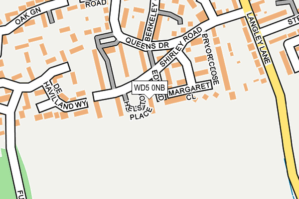 WD5 0NB map - OS OpenMap – Local (Ordnance Survey)