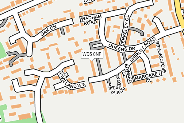 WD5 0NF map - OS OpenMap – Local (Ordnance Survey)