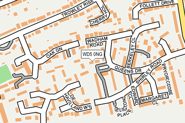 WD5 0NG map - OS OpenMap – Local (Ordnance Survey)