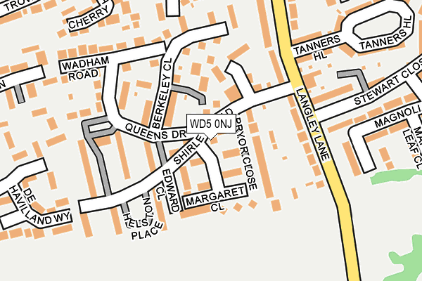 WD5 0NJ map - OS OpenMap – Local (Ordnance Survey)