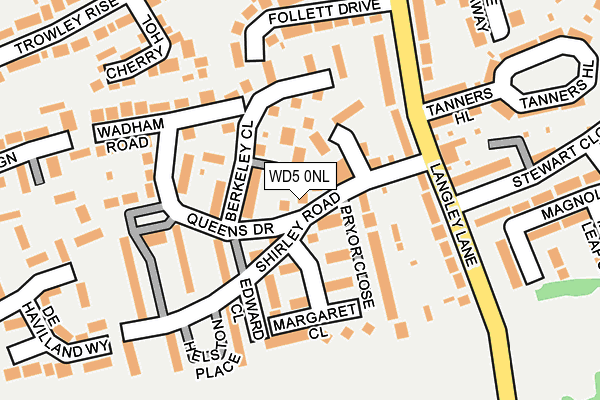 WD5 0NL map - OS OpenMap – Local (Ordnance Survey)
