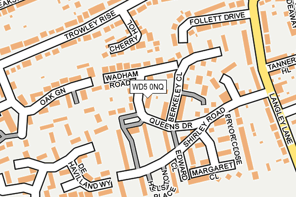 WD5 0NQ map - OS OpenMap – Local (Ordnance Survey)