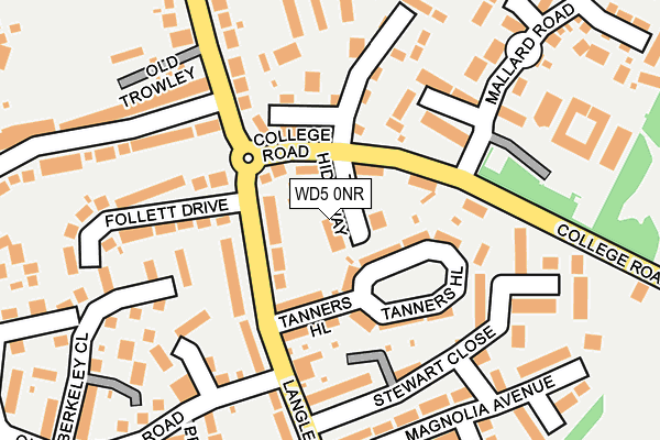 WD5 0NR map - OS OpenMap – Local (Ordnance Survey)