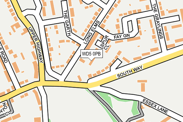 WD5 0PB map - OS OpenMap – Local (Ordnance Survey)