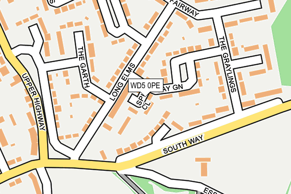 WD5 0PE map - OS OpenMap – Local (Ordnance Survey)