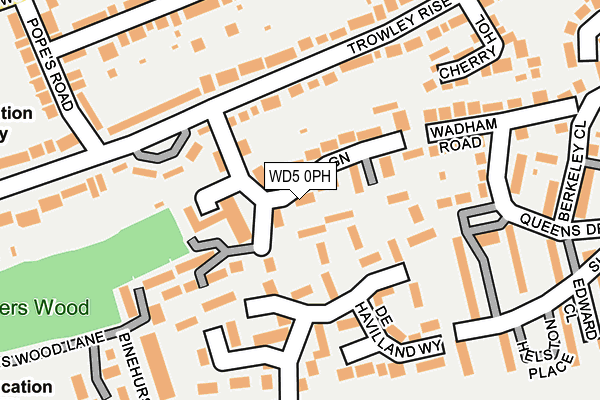 WD5 0PH map - OS OpenMap – Local (Ordnance Survey)