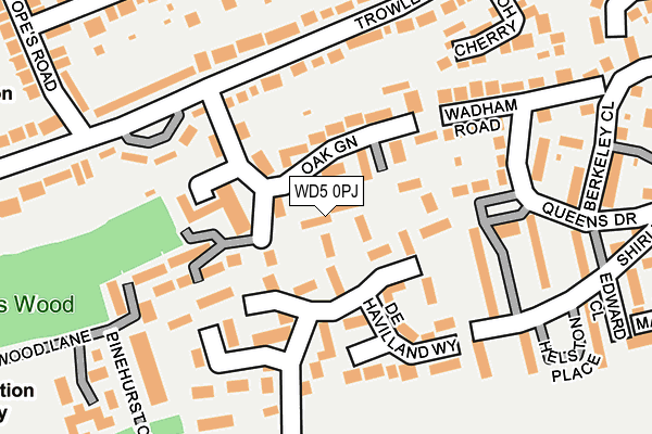 WD5 0PJ map - OS OpenMap – Local (Ordnance Survey)