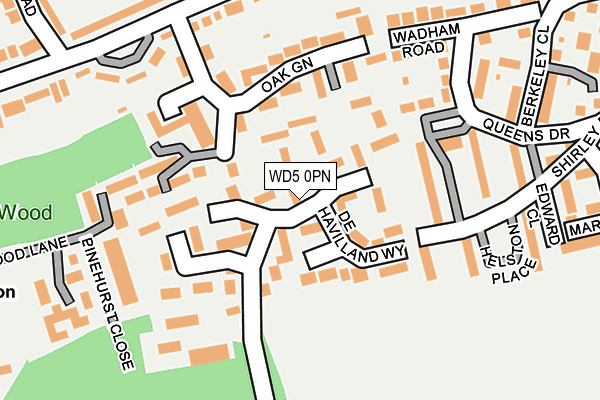 WD5 0PN map - OS OpenMap – Local (Ordnance Survey)