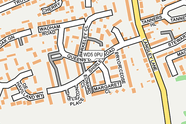 WD5 0PU map - OS OpenMap – Local (Ordnance Survey)