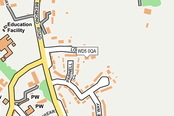 WD5 0QA map - OS OpenMap – Local (Ordnance Survey)