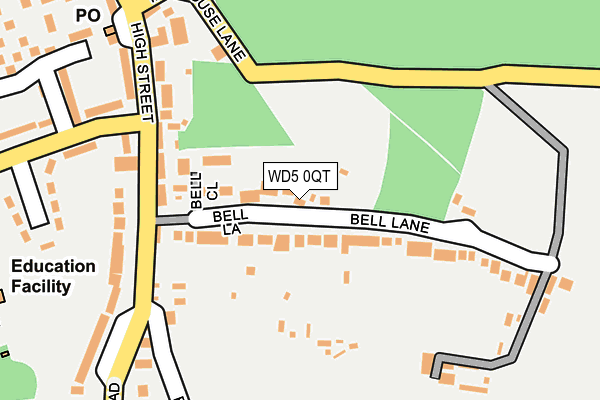 WD5 0QT map - OS OpenMap – Local (Ordnance Survey)