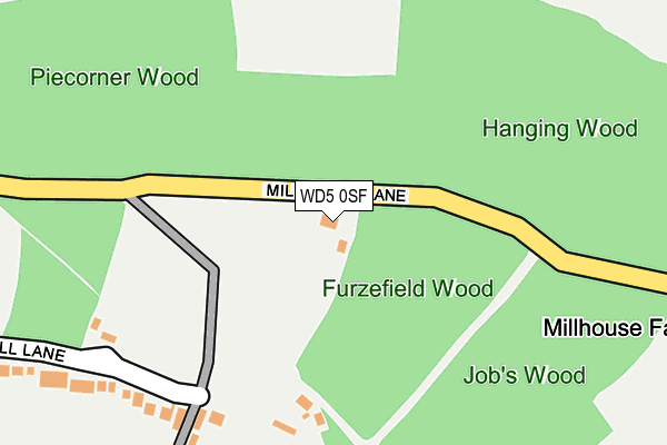 WD5 0SF map - OS OpenMap – Local (Ordnance Survey)