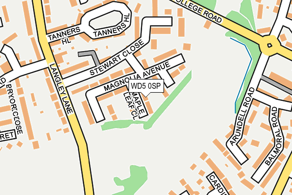 WD5 0SP map - OS OpenMap – Local (Ordnance Survey)