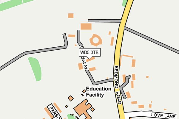 WD5 0TB map - OS OpenMap – Local (Ordnance Survey)