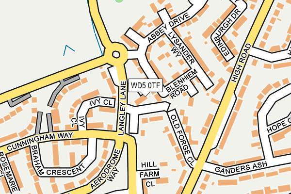 WD5 0TF map - OS OpenMap – Local (Ordnance Survey)